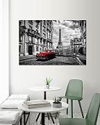 Obraz Red car in Paris 1733